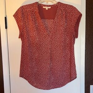 Fun 2 Fun Terracotta Printed Blouse